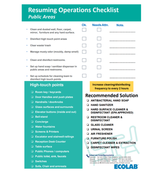 Resuming Operations Checklist A4